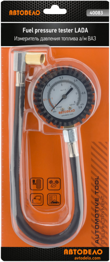 Fuel pressure meter (0-6 bar, VAZ vehicle) Avtodor 40083