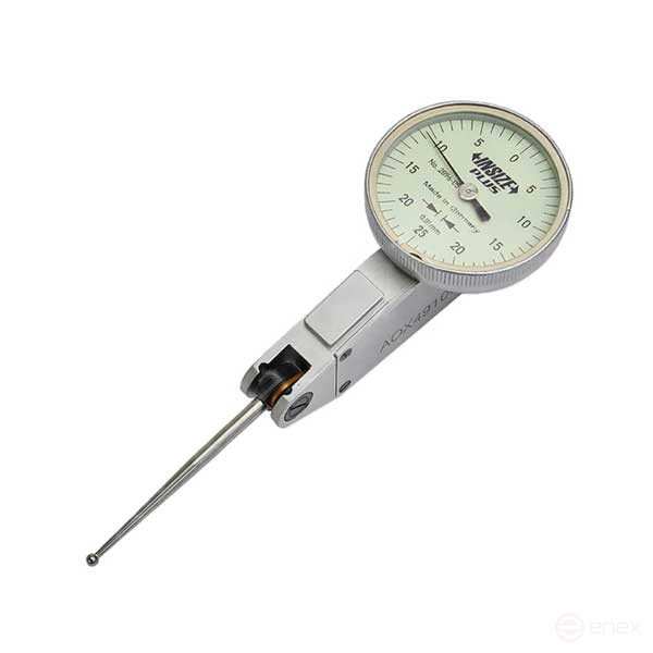 Lever-toothed indicator 0.5 mm (0.01 mm) with extended probe L 34.6 mm