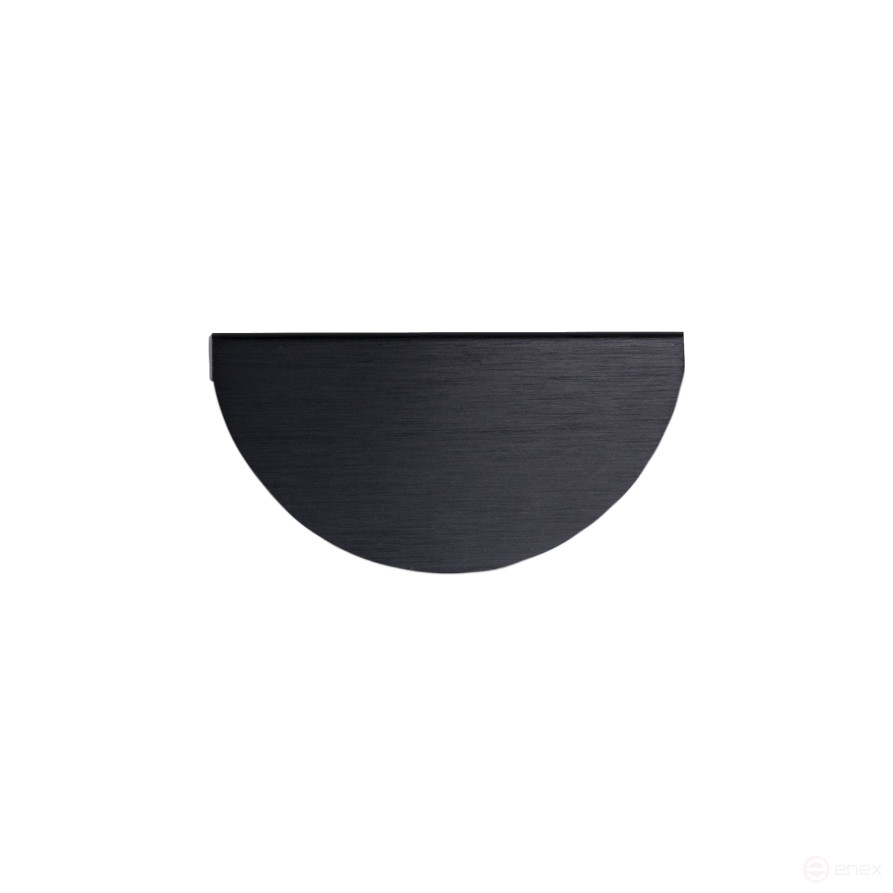 Handle meb. bracket alum. FUN 64, brushed black matte, AKS