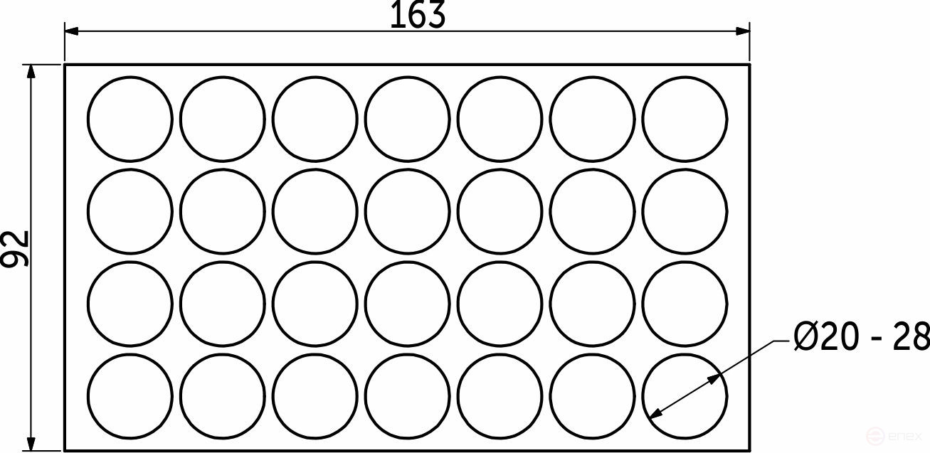 Self-adhesive plug to the eccentric, light grey (20307) AKS (sheet-28 pcs.)