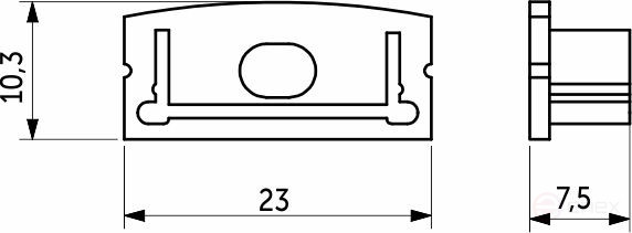 Заглушка к алюминиевому профилю SIRIUS-2310M, AKS