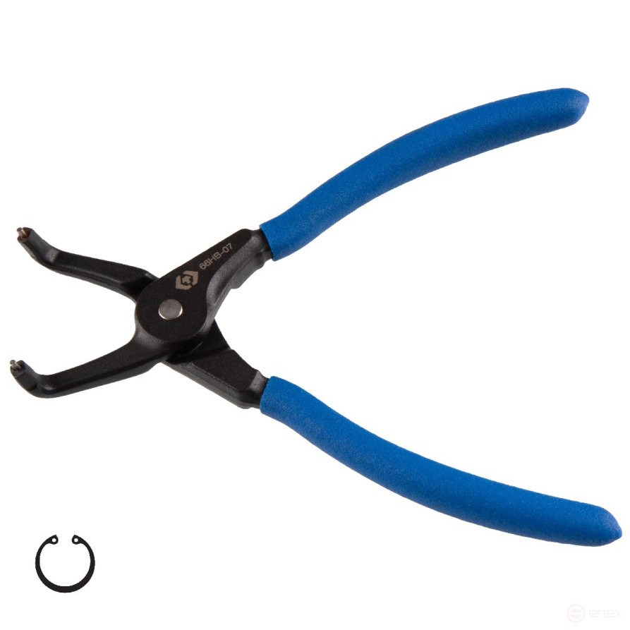 Puller for locking rings 175 mm, bent, compression KING TONY 66HB-07