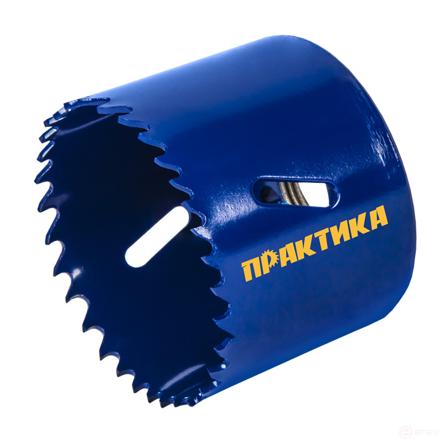 Коронка биметаллическая ПРАКТИКА 57 мм (1шт), клипса (036-001)