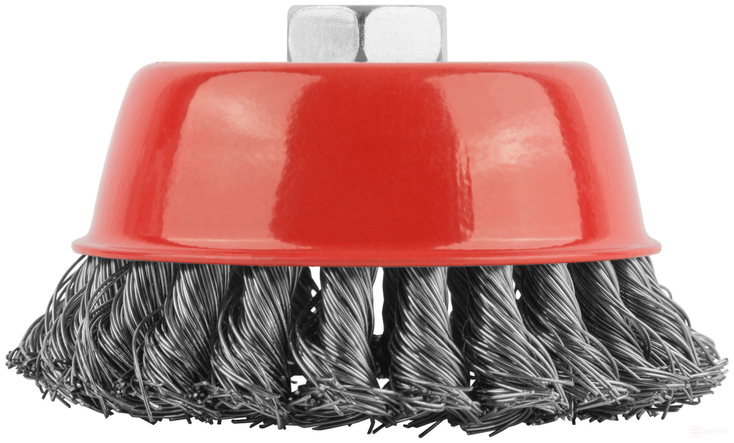 Cup plate, M14 nut, 100 mm twisted steel wire