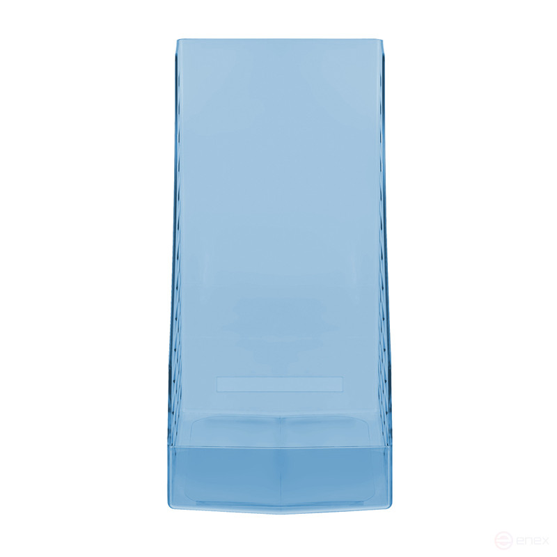 Лоток для бумаг вертикальный СТАММ "XXL", тонированный голубой