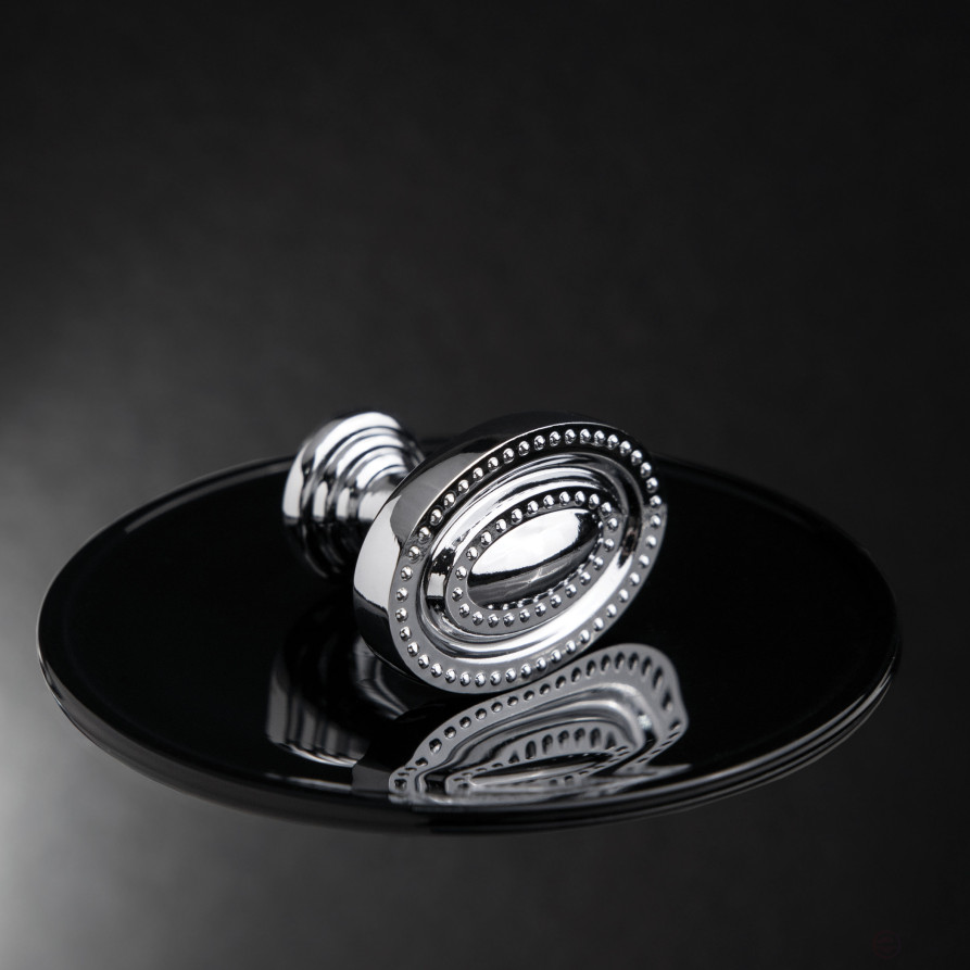 Ручка меб. кнопка мет. Point хром, AKS