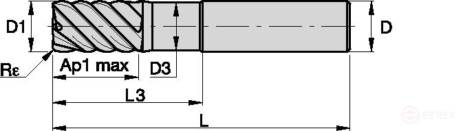 Milling cutter F8AJ1000ADK45E200 KCPM15