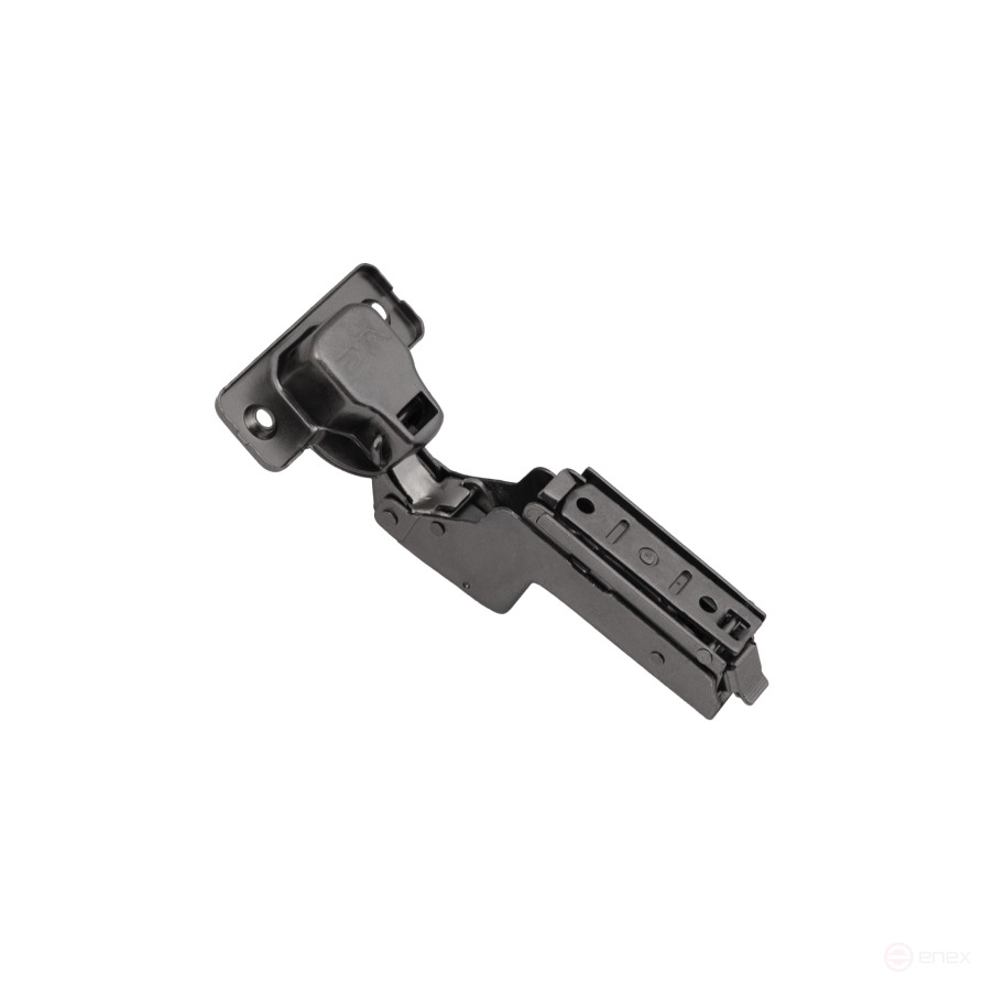 Петля внутренняя с доводчиком 45мм h0 clip-on AKS PLUS 3D узкая черная (саморезы, заглушки)