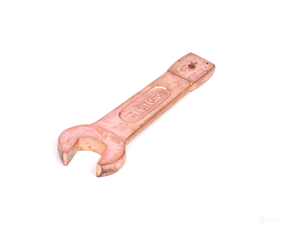 Ключ гаечный рожковый односторонний ударный 24 мм омеднение SITOMO