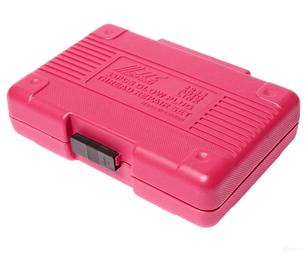 A set of tools for repairing glow plug threads 33 items in a JTC case