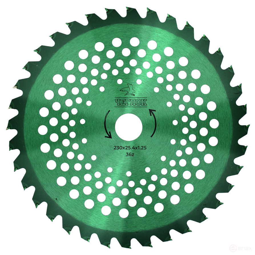 Диск для триммера 230 х 25.4 х 36 Green, п/к 25.4х22мм, Чеглок (50) (Z02-633)