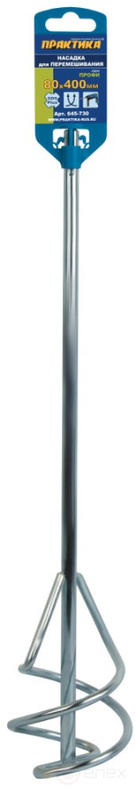 Mixing nozzle PRACTICE shank SDS-plus, 80 x 400, gypsum and cement-sand mixtures (645-730)