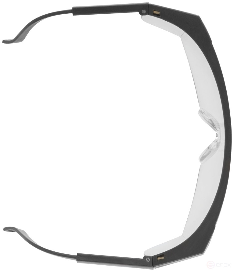 Safety glasses with adjustable arms, transparent