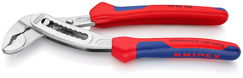 KNIPEX ALLIGATOR® клещи переставные, 42 мм (1 1/2"), под ключ 36 мм, L-180 мм, хром, 2-к ручки