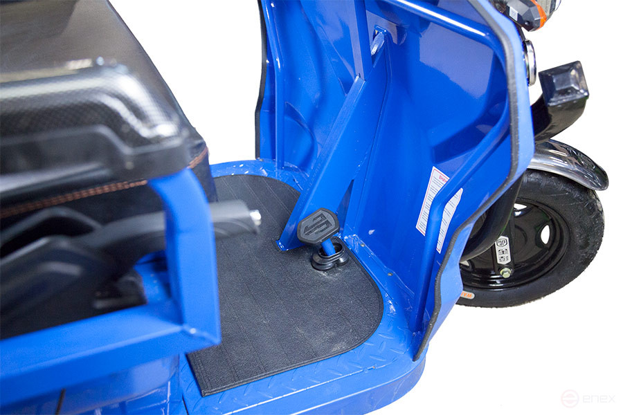 Грузовой электрический трицикл Rutrike D5 1700 гидравлика (60V1200W), темно-синий матовый