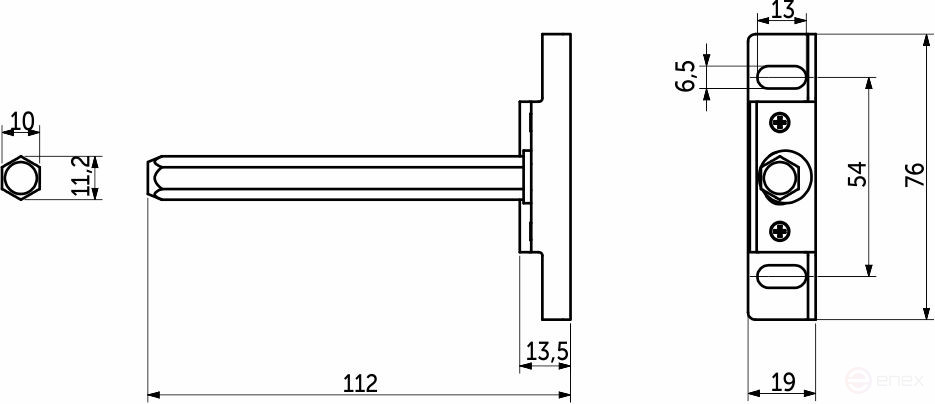 Полкодержатель мет. SMART 76*19 11мм AKS