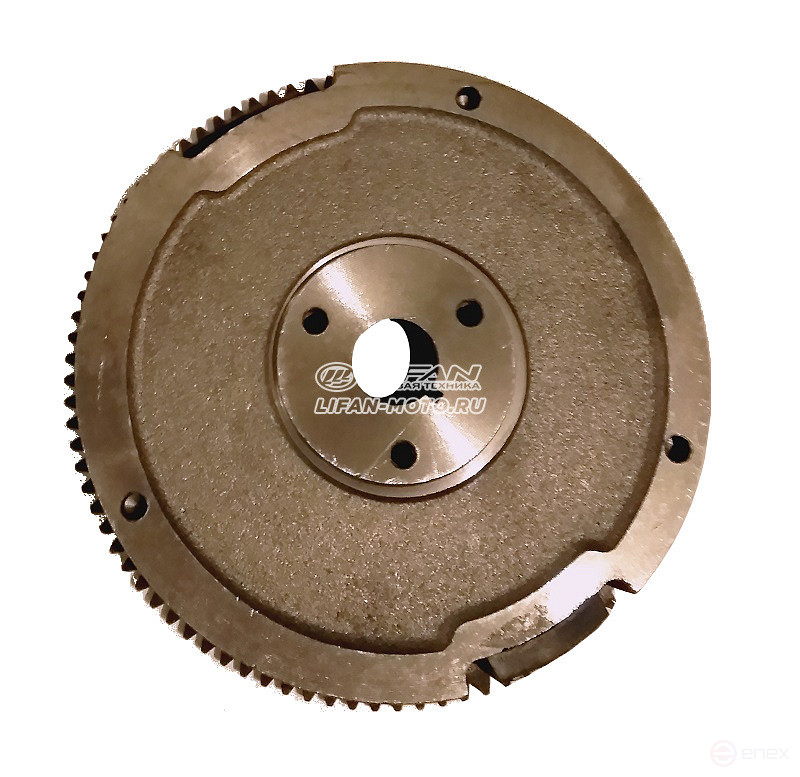 Маховик LIFAN 27500/2V77F, 2V78F, 2V78F-2A, 2V80F-A, катушка освещения 3 Ампера
