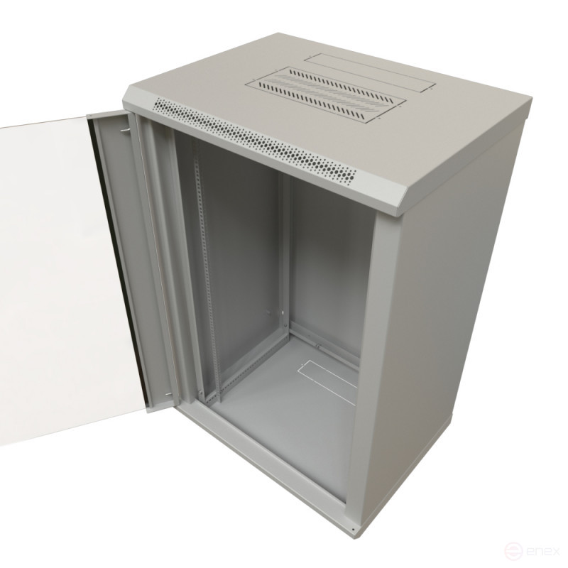 WRline WR-TW-2266-GP-RAL7035 Шкаф настенный 19-дюймовый (19"), 22U, 1086x600х600мм, стеклянная дверь, цвет серый (RAL 7035) (разобранный)