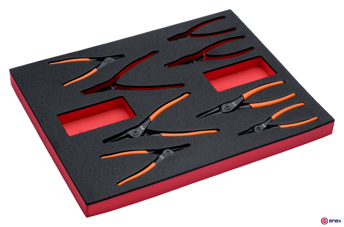 Fit&Go Set of lock ring pullers in a bed, 8 items