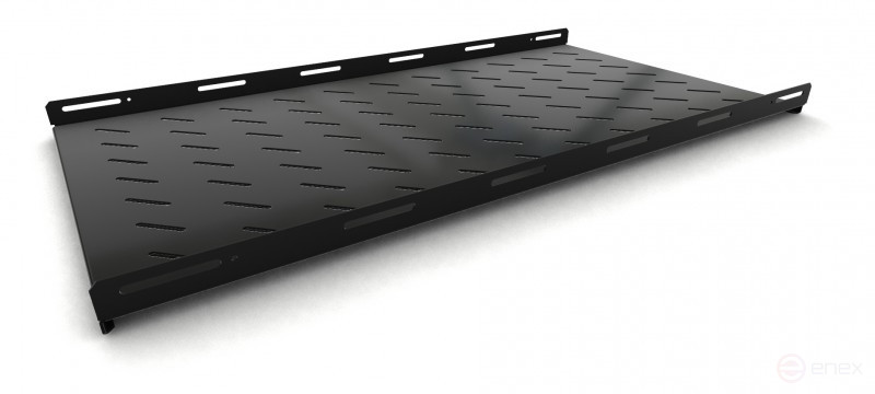 TSH3L-1050-RAL9004 (TSH3L-1050-RAL9005) Fixed shelf, depth 1050 mm, with side mount, load up to 20 kg, for cabinets of the TTB, TTR series, 485x1050mm (WxDxH), color black (RAL 9004/RAL 9005)