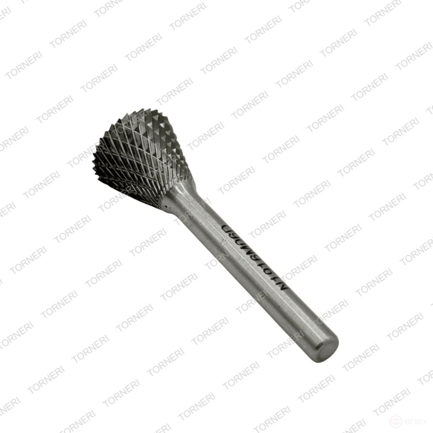 Carbide borehole type N191606 (reverse cone), 19.0 mm, shank 6 mm, double notch TORNERI T025384
