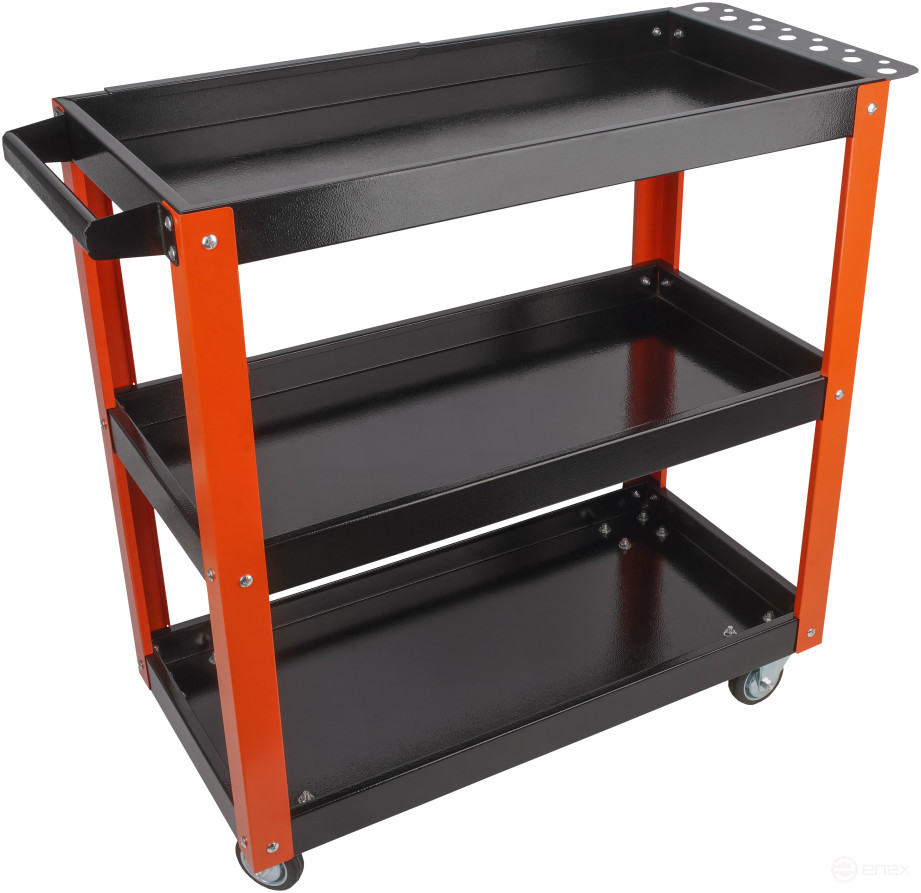 Тележка инструментальная открытая 3 полки (705х360х750 мм) АвтоDело 44223