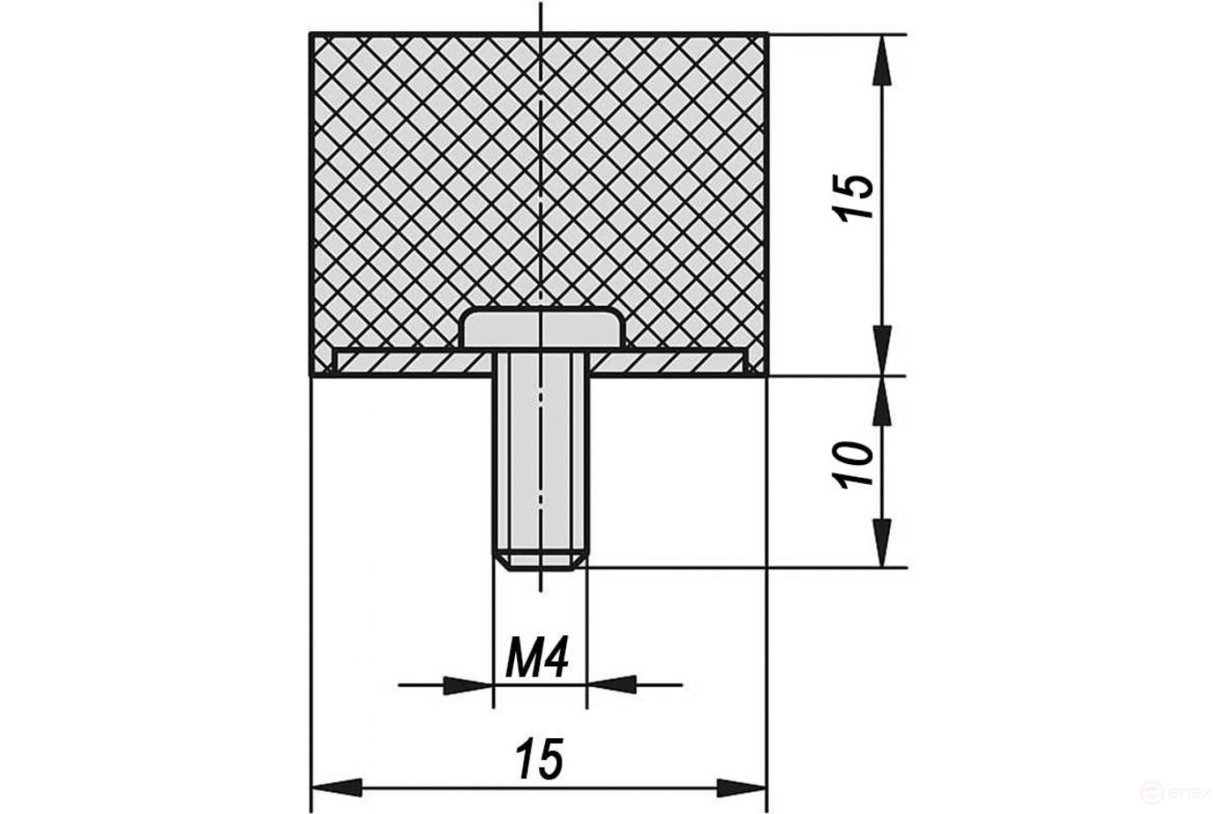 Виброизолятор М8x23 до 102 кг Алтервиа A00008.27003003008