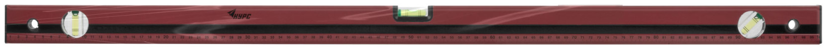 Optima level, 3 eyes, red body, milled working face, 1000 mm scale