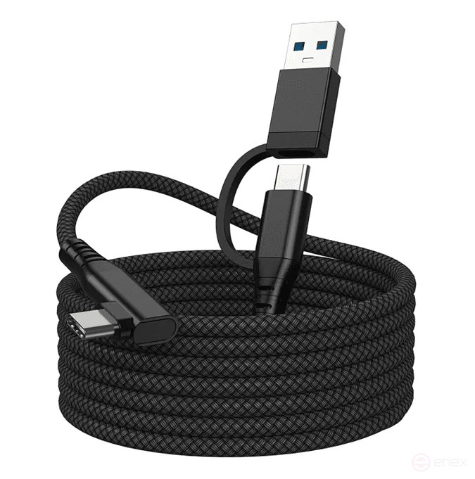 Кабель Type-C - Type-C с USB-адаптером