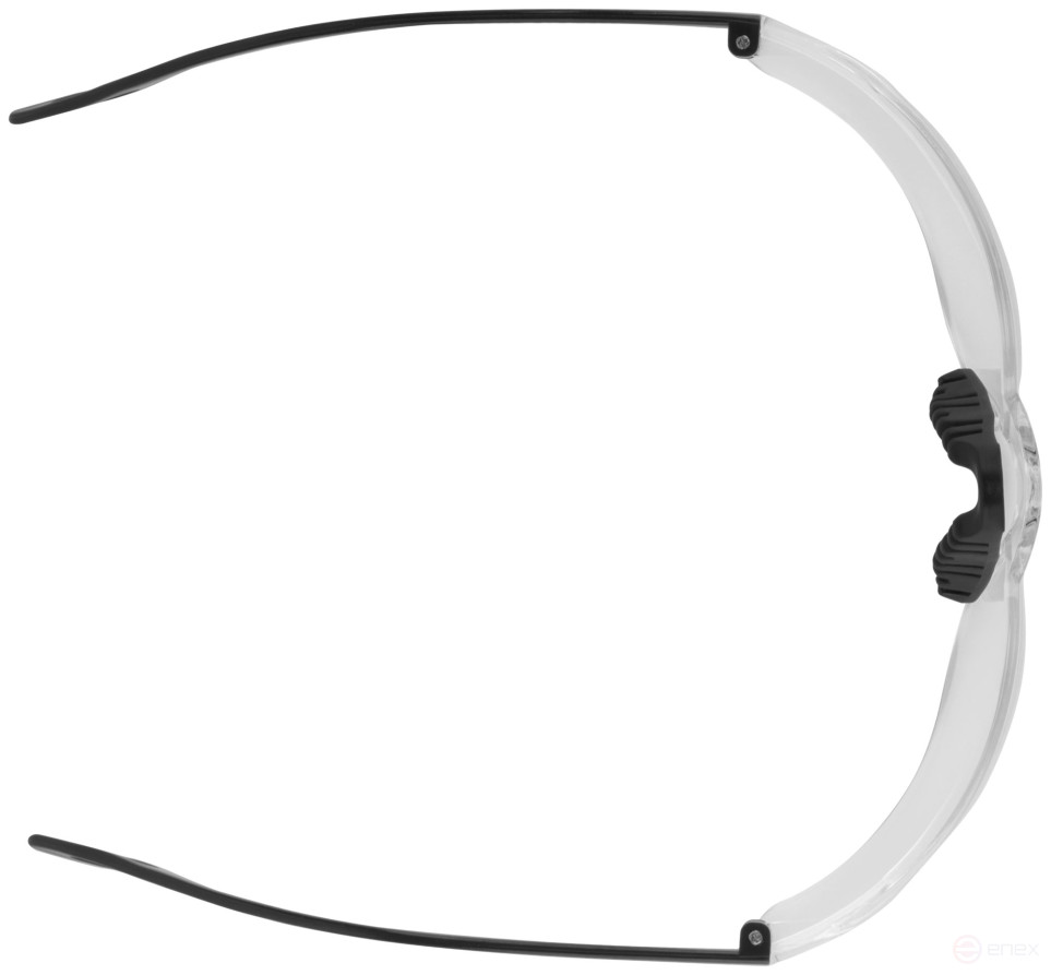 Safety glasses with transparent arches