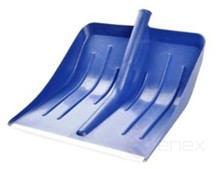 Snow shovel "Metelitsa" 410x400 d-32, Colored with aluminum bar with wooden handle 1200*32