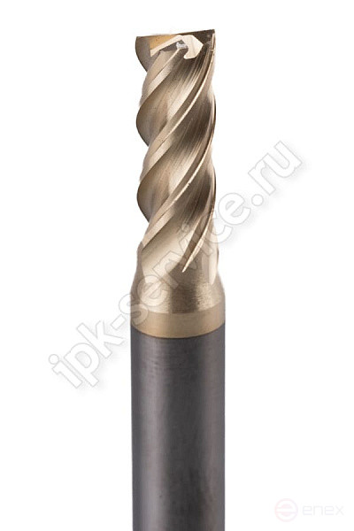 End milling cutter c/x tv.sp. f4 L=50 Z4 ZrN on stainless steel and titanium