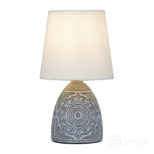 D7045-502 Настольная лампа Rivoli Debora D7045-502 1 * Е14 40 Вт керамика синяя с абажуром