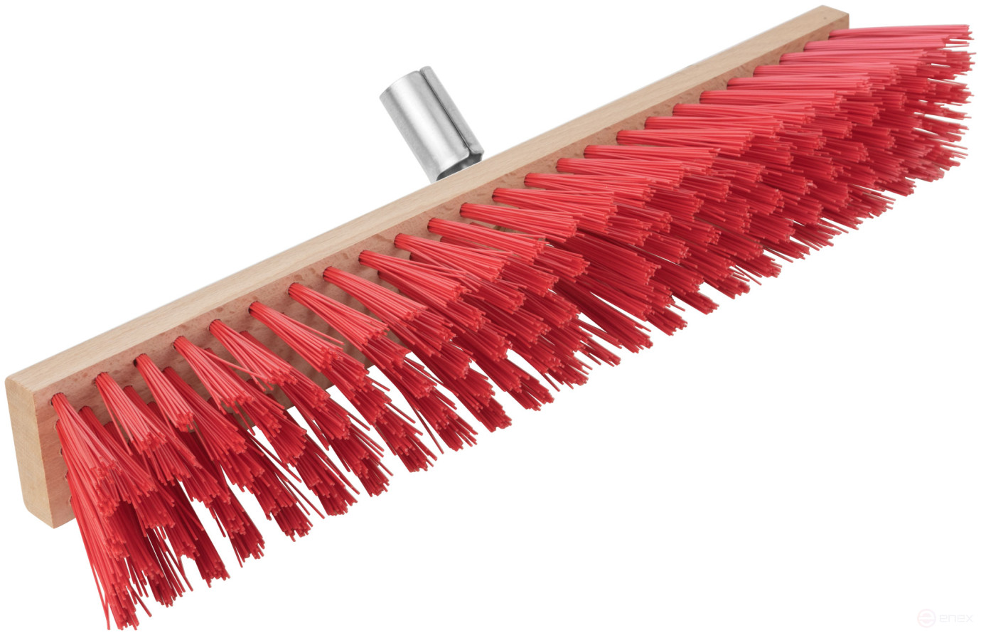 Profi wooden outdoor brush, stiff bristles, metal tool at an angle, 5-row, 500x65 mm