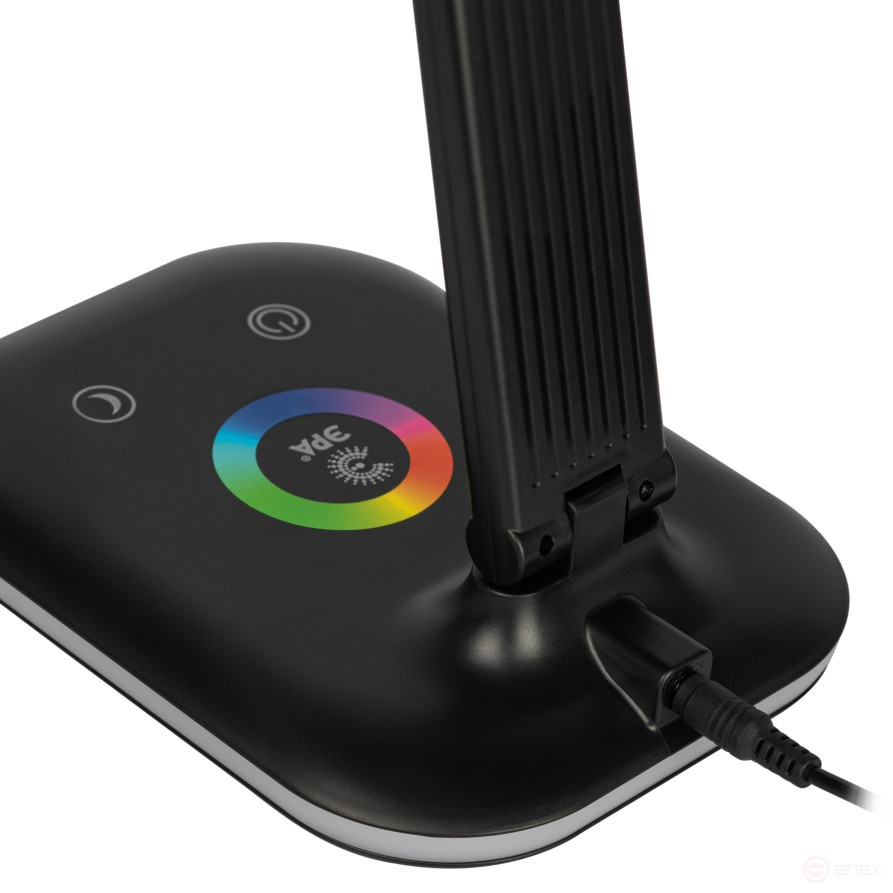 Настольный светильник ЭРА NLED-502-11W-BK светодиодный с RGB ночником черный