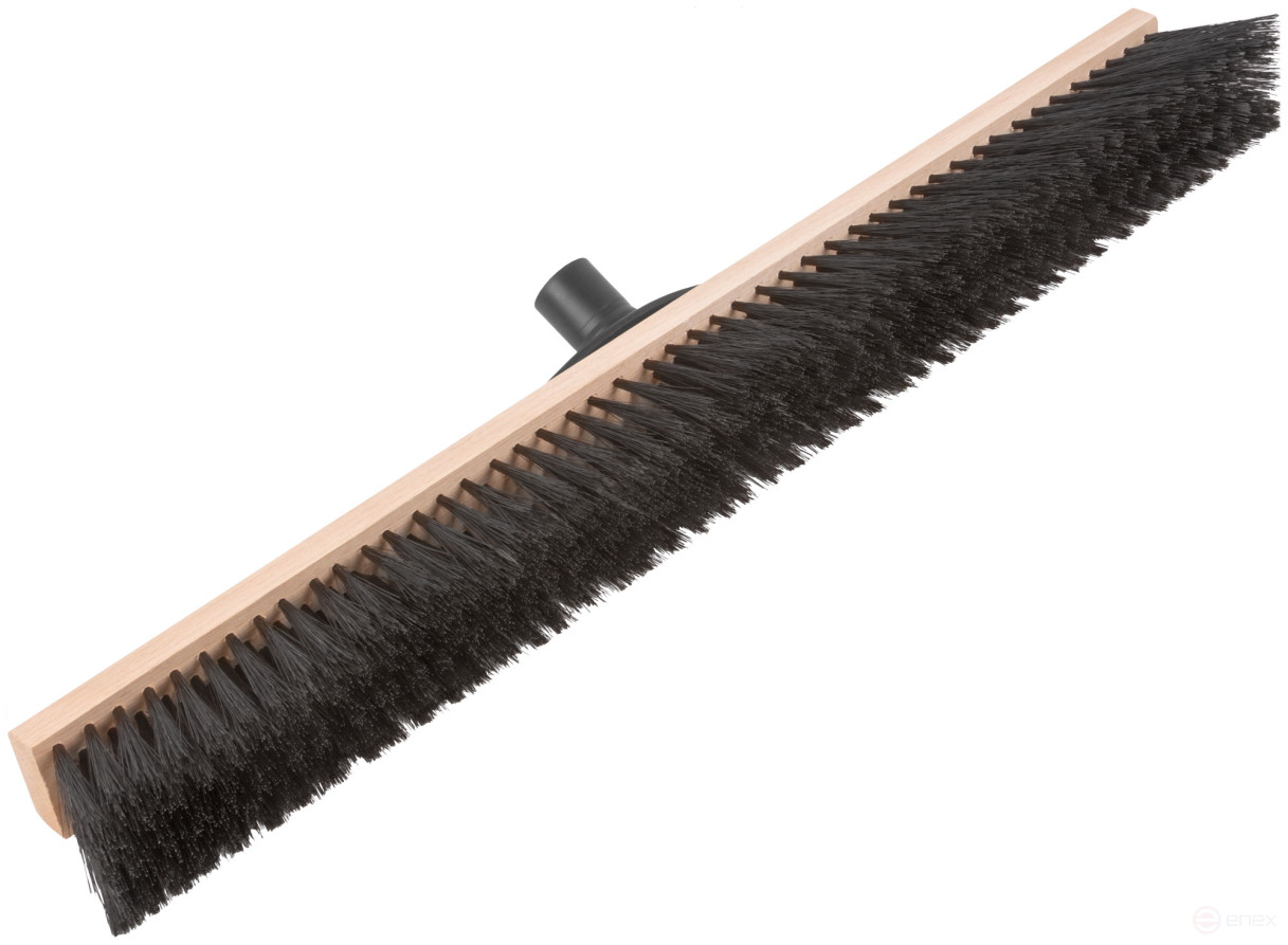 Щетка для пола деревянная наклонная "Метро", пластиковая тулейка под углом, 5-ти рядная, 600х45 мм