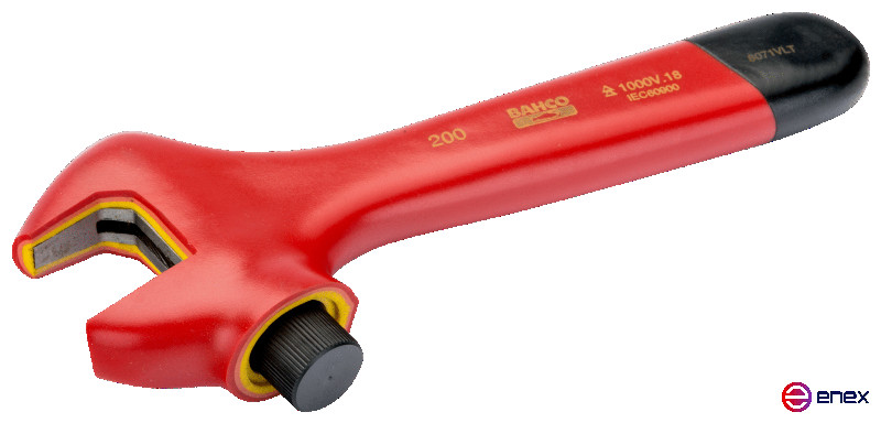 Insulated adjustable wrench, length 305/grip 39 mm
