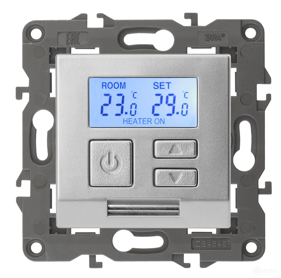 14-4111-03 ERA Thermostat universal 230V-Imah16A, IP20, Era Elegance, aluminum