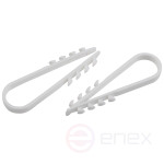 Дюбель хомут ЭРА NO-224-556 для круглого кабеля 5-10 мм белый (10 штук)