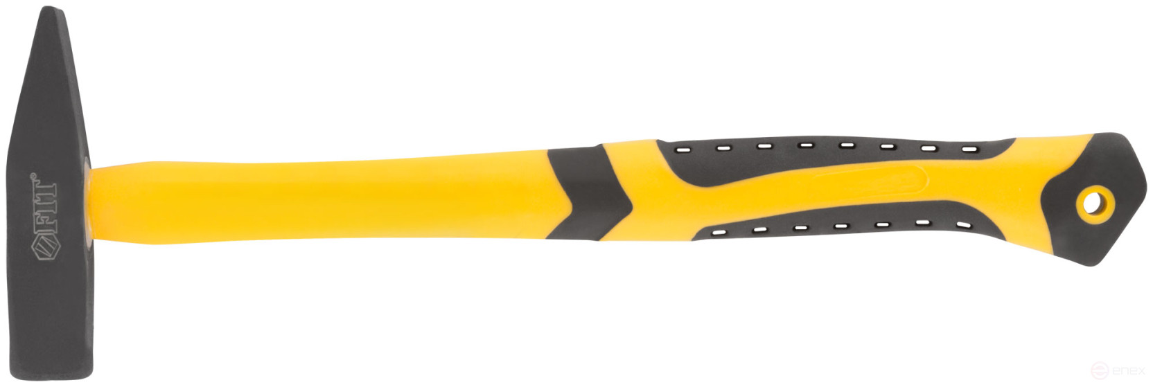 Молоток кованый, фиберглассовая усиленная ручка, антивибрационные накладки, Профи 200 гр.