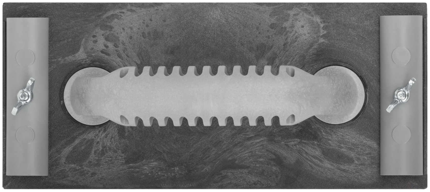 An emery grater.plastic paper with meth.clamp, black 230x105 mm