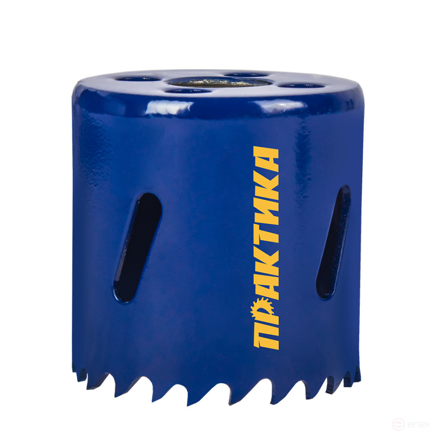 Коронка биметаллическая ПРАКТИКА 44 мм (1шт), клипса (035-981)