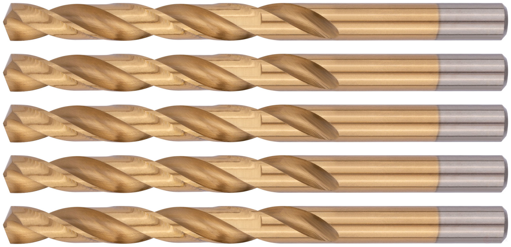 Сверла HSS по металлу, титановое покрытие 10,0 мм (5 шт.)