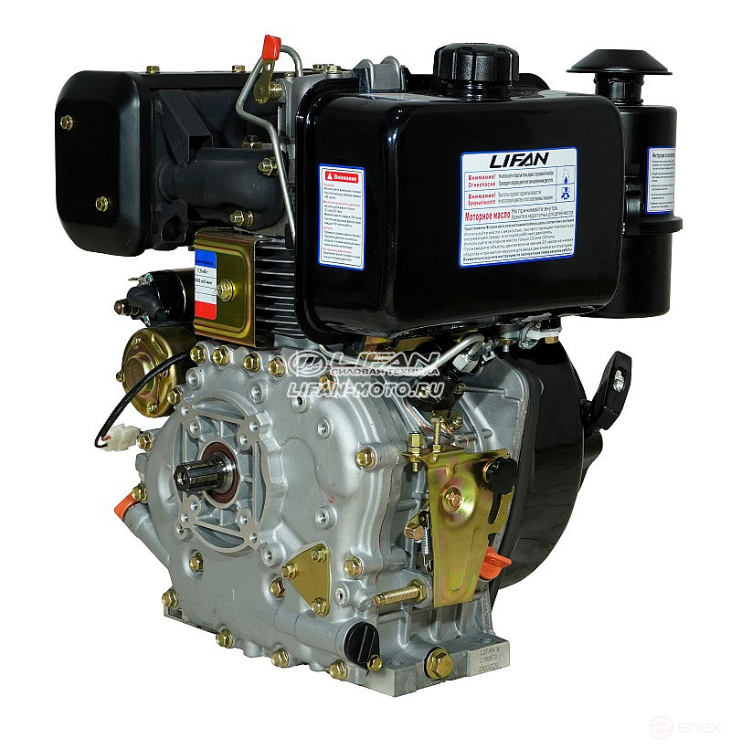 Двигатель Lifan Diesel 188FD, шлицевой вал 25мм, катушка 6 Ампер