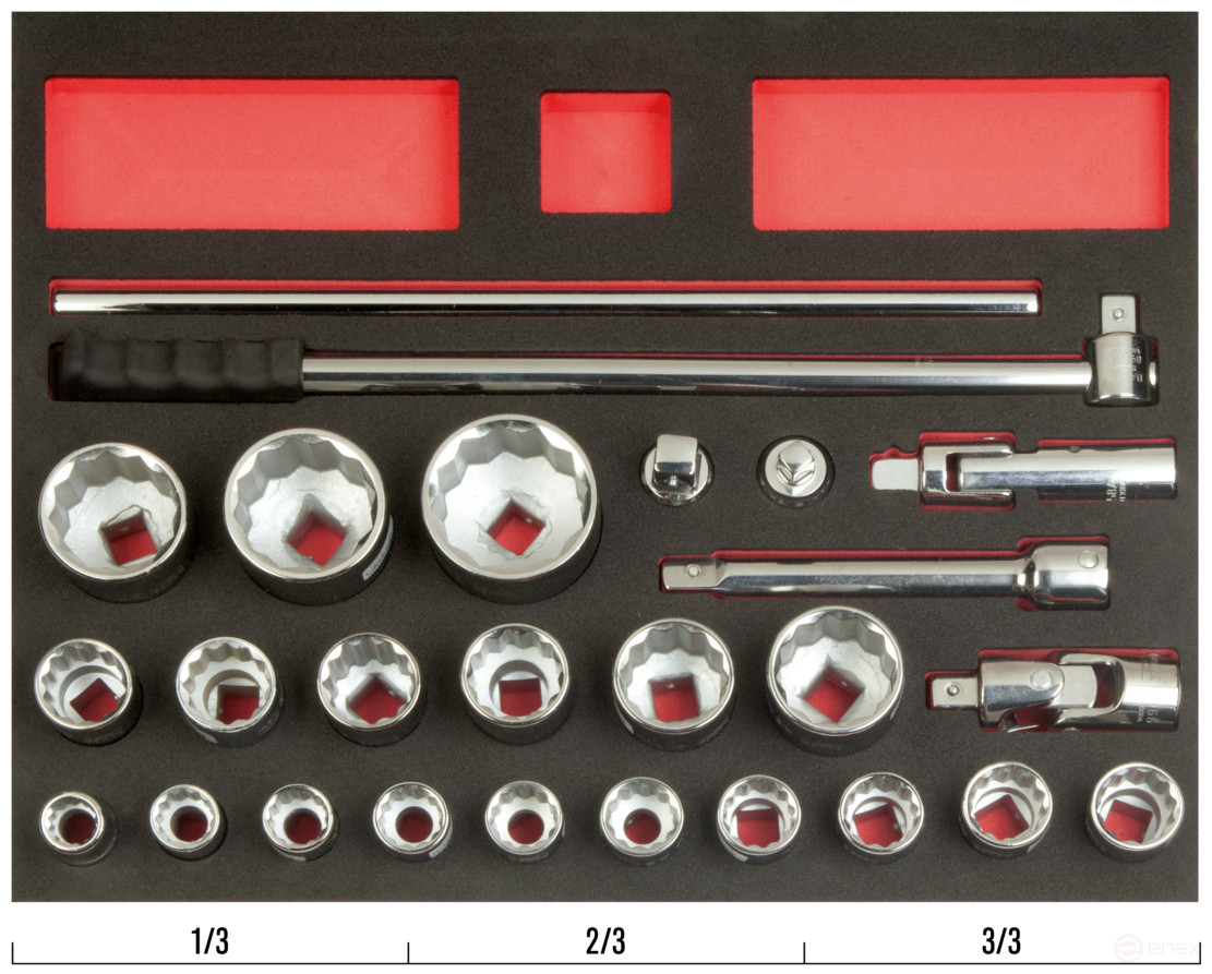 3/4", 1/4", 1/2", 3/8" A set of metric end heads. sizes