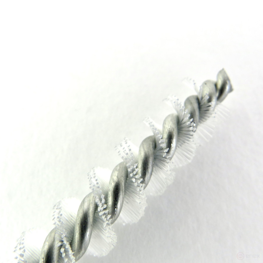 Nylon ruff D8, pile 0.25, fit M6 thread (14-263) brush for soft cleaning and cleaning of holes, channels, heat exchanger, tubes, hoses, equipment in furnace, chimney, boiler systems