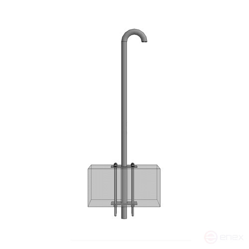 Gusak-penetration on a flat roof for cable entry PG 48/41-2000 MALIEN (outer pipe diameter = 48 mm, inner DN = 41 mm, powder-polymer coating RAL 7040)