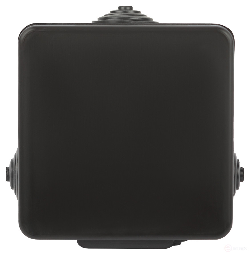 Soldering box ERA KOR-80-80-50- 7g-B open installation black 80x80x50mm with 7 vx hermetic leads. IP54