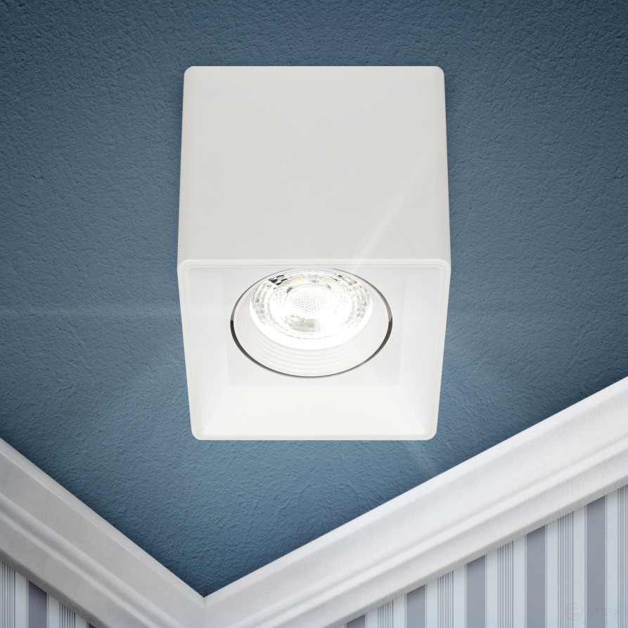 Светильник накладной ЭРА OL24-1 WH под лампу MR16 GU5.3 поворотный белый