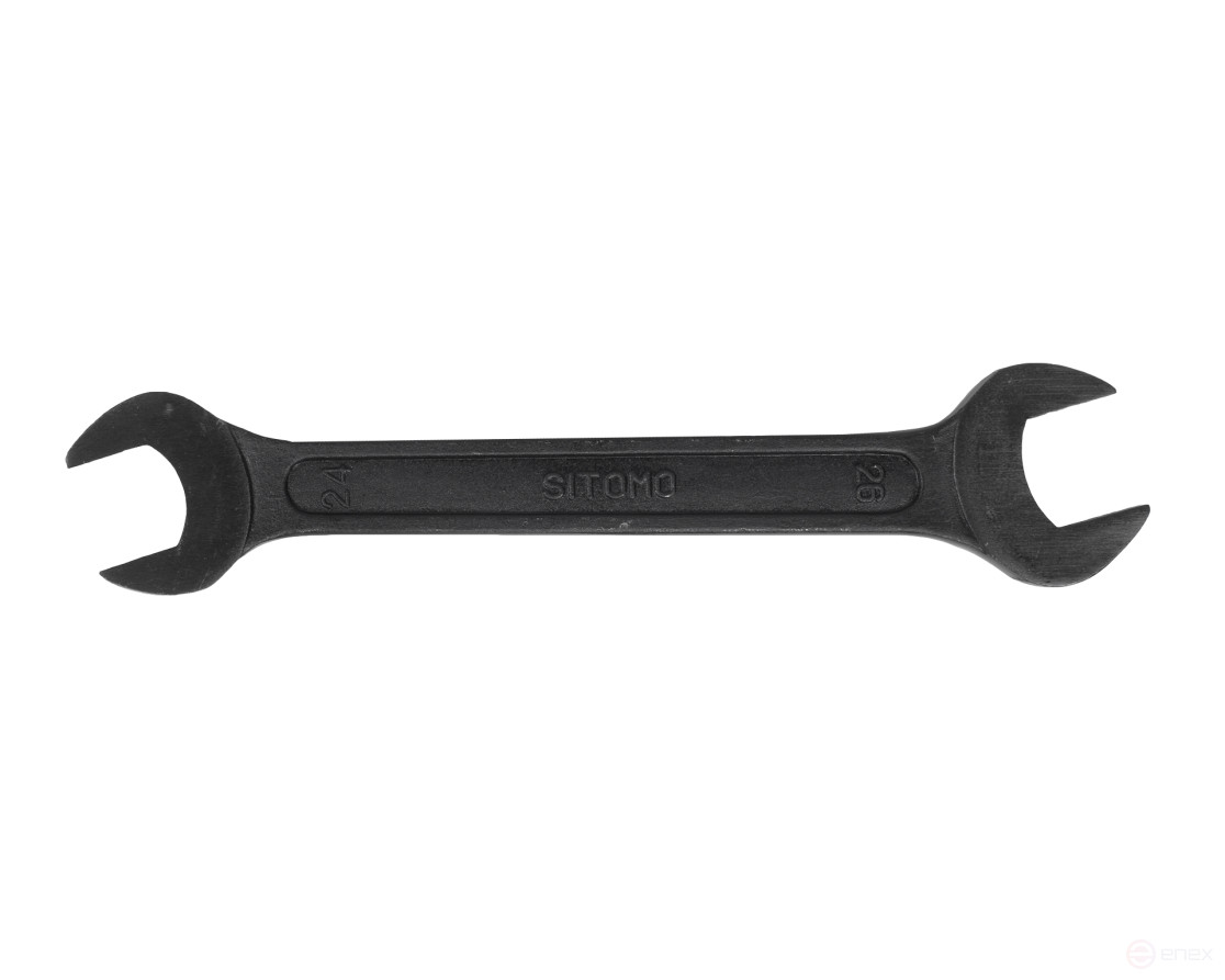 Ключ гаечный рожковый двусторонний 24х26 мм оксидирование SITOMO
